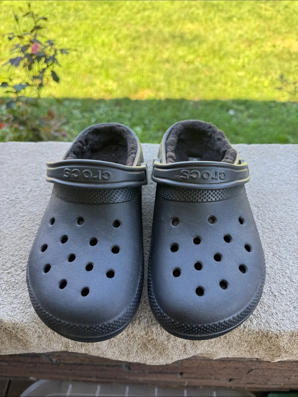 Fleece lined crocs size 7